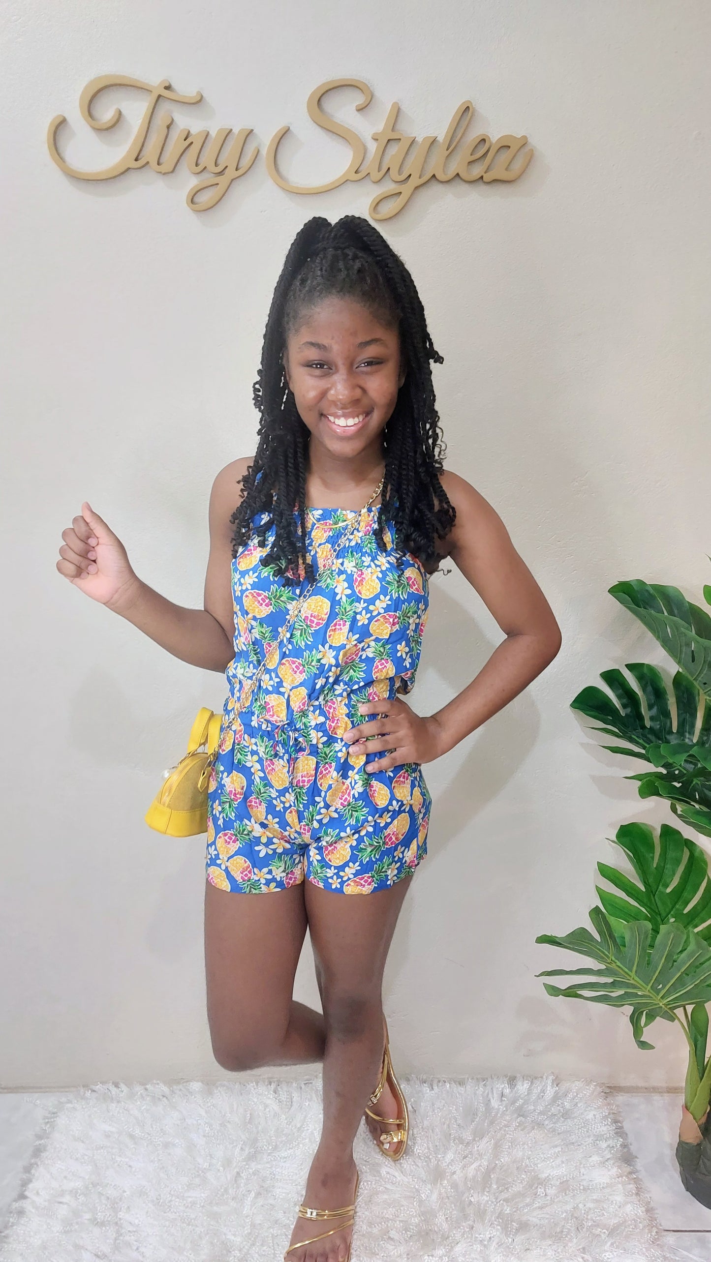 Rema Girl Printed Romper