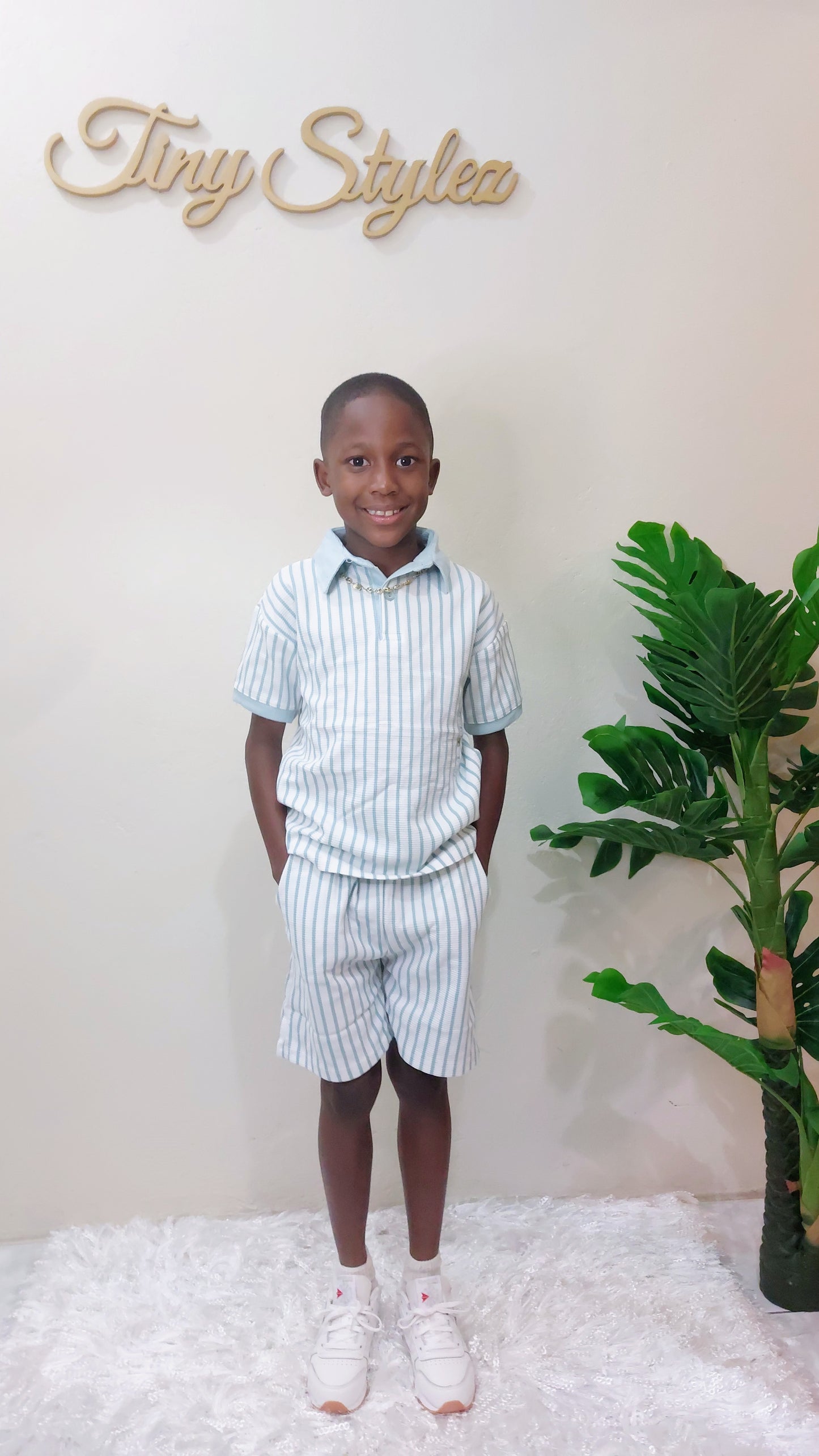 Plaid Boy Short Set