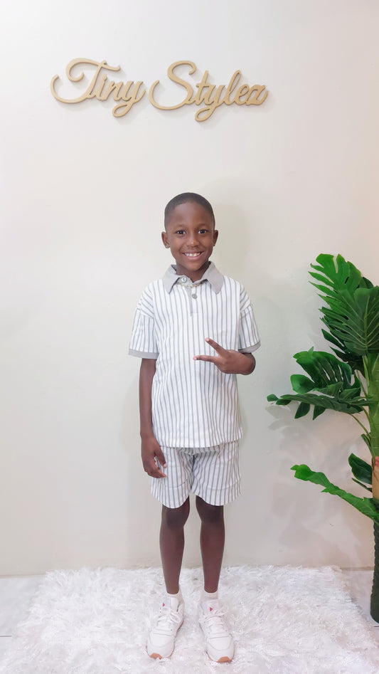 Plaid Boy Short Set