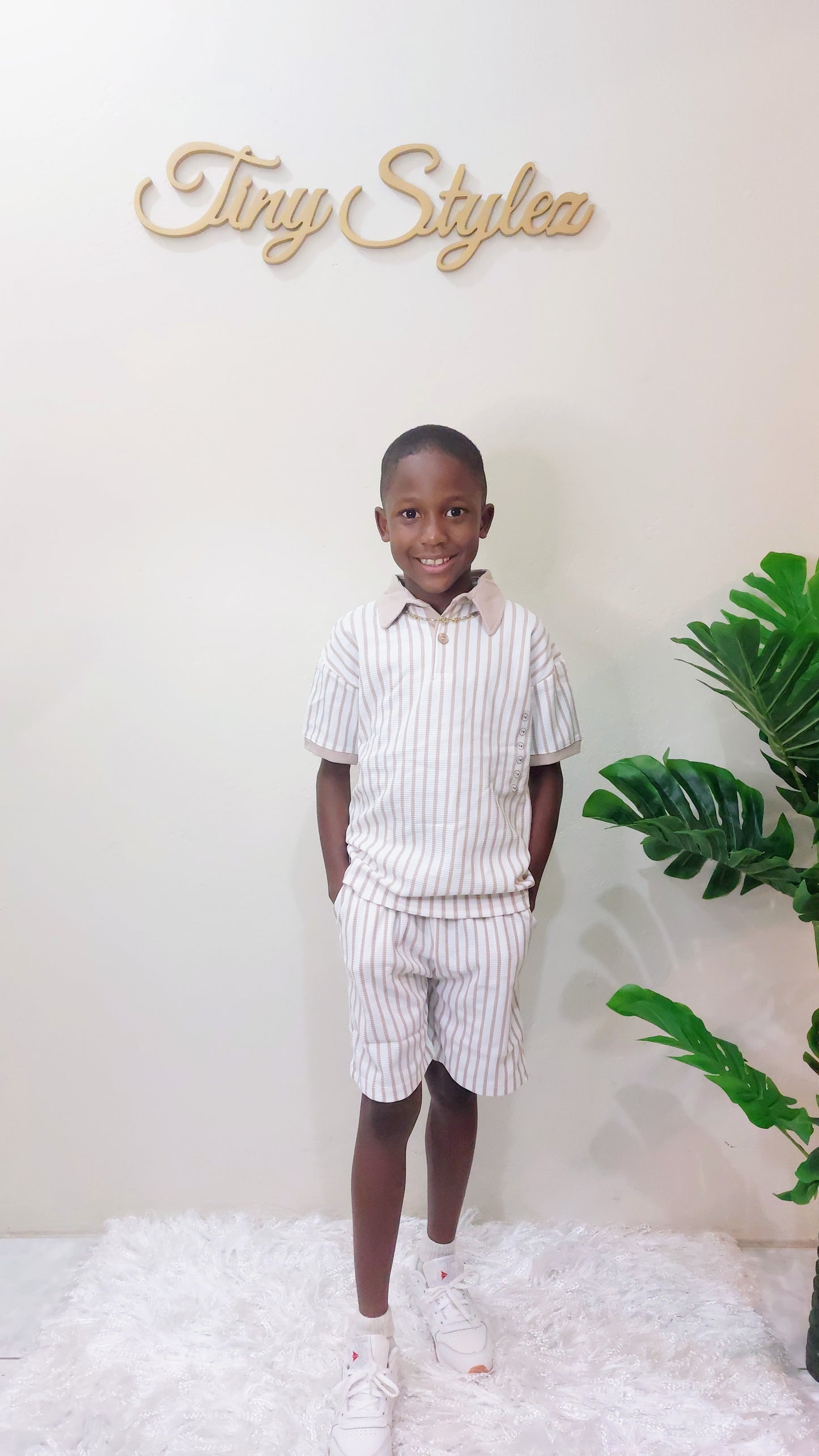 Plaid Boy Short Set