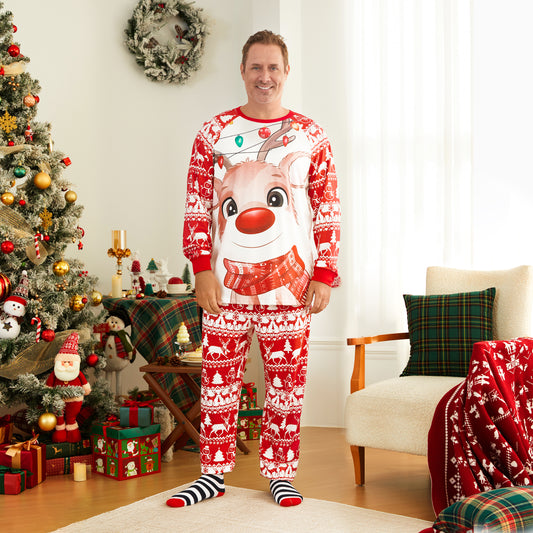 Christmas Deer Print Pajamas