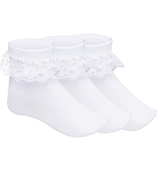 Ruffled Lace Socks