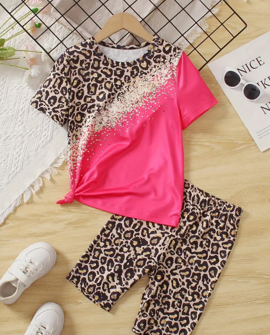 Biker Shorts Leopard Set