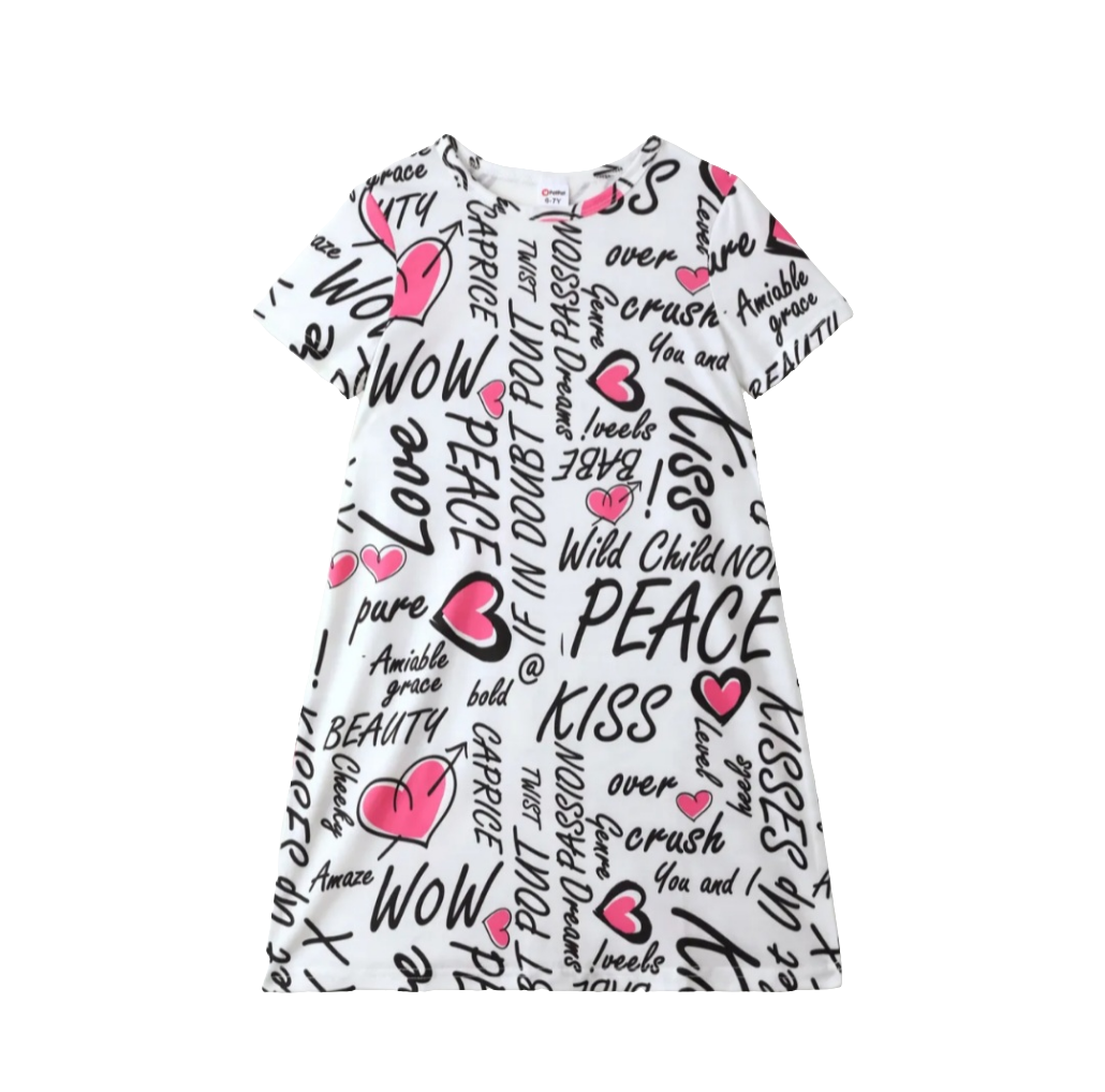 Love Letter T Shirt Dress