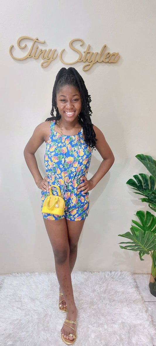 Rema Girl Printed Romper