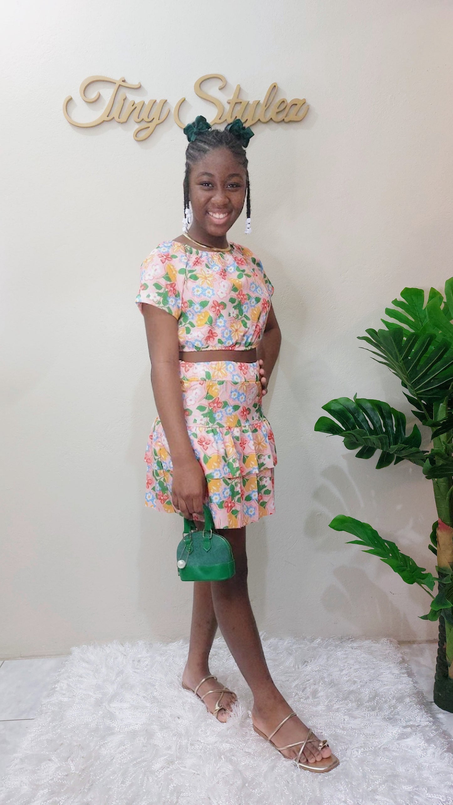 Sweet Flower Skirt Set